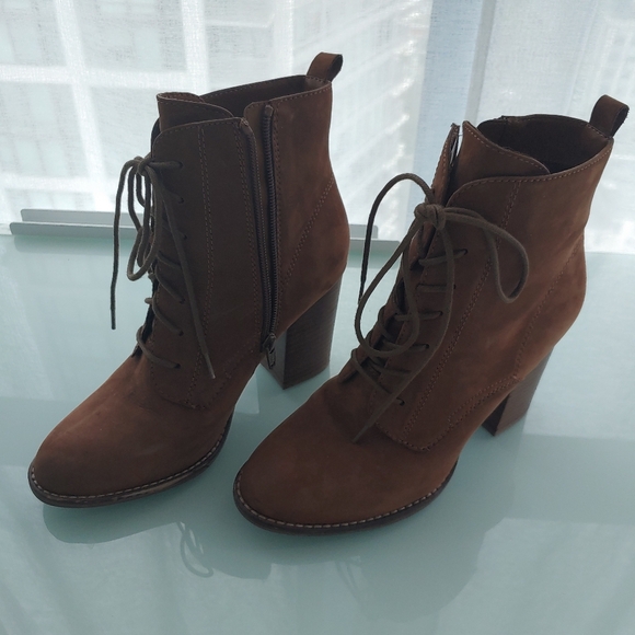 Aldo tan faux suede lace up boots - Picture 2 of 5